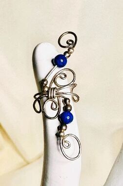 Bohemian Sterling Silver 925 & Lapis Lazuli Ear Cuff